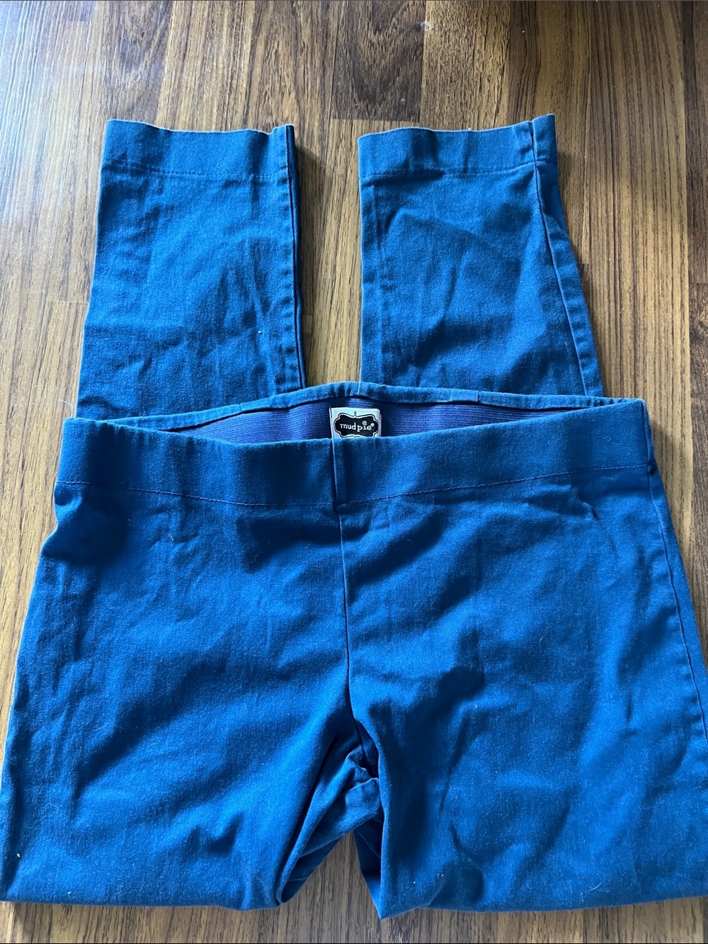 Mud Pie Navy Blue Stretch Pants with Elastic Waistband